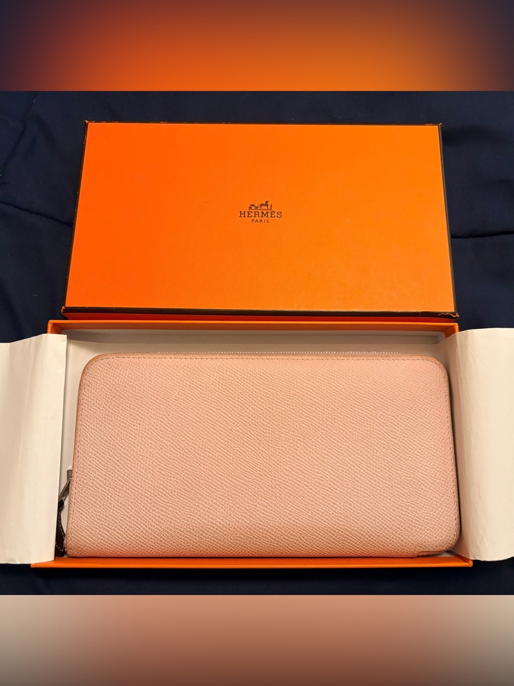 Hermès Azap Long Silk’In Epsom Leather Wallet Pink U Stamp 2022 + Box